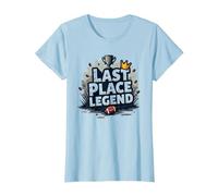 Last Place Legend Fantasy Football Loser Crown Trophy T-Shirt, Women, Baby Blue, S