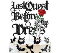 Last Quest Before the Dress Cake Topper, Gothic Bachelorette Party Decor, Medieval Old English Dark Bridal Shower Cake Decor