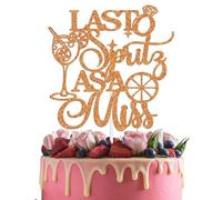 Last Spritz As A Miss Cake Topper, Aperol Spritz Bridal Shower Party Decorations, Love At First Spritz Decoration, Orange Bachelorette Party Decorations Orange Glitter