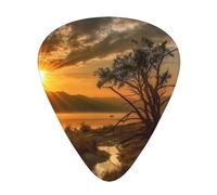 Last Sun Rays 12 Pack Guitar Plectrums With Storage Case, 0.46/0.71/0.96mm, Including Thin, Medium Thick Guitar Plectrums For Electric Guitars Bass Ukulele