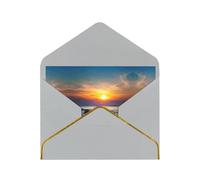 Last Sun Rays Of Over The Sea Waves Greetings Romantic Card With Envelopes, Send To A Close Friend,Phnom Penh Pearl Paper Greeting Card