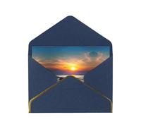 Last Sun Rays Of Over The Sea Waves Greetings Romantic Card With Envelopes, Send To A Close Friend,Phnom Penh Pearl Paper Greeting Card