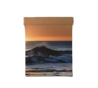 Last Sun Rays Of Over The Sea Waves Print Leather Coin Purse, Small Change Pouch Wallet,Squeeze Coin Purse Pouch For Men Women, Last Sun Rays Of Over The Sea Waves, One Size, Fashion