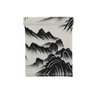 Last Sun Rays Of Over The Sea Waves Print Leather Coin Purse, Small Change Pouch Wallet,Squeeze Coin Purse Pouch For Men Women, Chinese Landscape Painting, One Size, Fashion