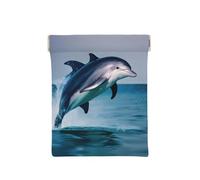 Last Sun Rays Of Over The Sea Waves Print Leather Coin Purse, Small Change Pouch Wallet,Squeeze Coin Purse Pouch For Men Women, Cute Dolphin, One Size, Fashion