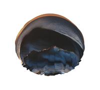 Last Sun Rays of Over The Sea Waves Print Shower Cap - Reusable Bath Hair Cap, Double Layer, Adjustable Elastic Strap, Durable Travel Essential
