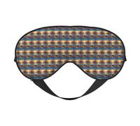 Last Sun Rays of Over The Sea Waves Printing Soft Eye Mask Reversible Cover for Travel Adjustable Strap Blackout Sleep