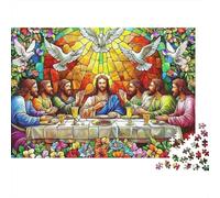 Last Supper 1000 Pieces Fantasy Thick Cardboard Classic Puzzle Impossible Hard Adults Relaxation Creativity Decompression Gift Giving 52x38cm/1000pcs