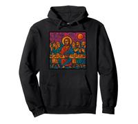 Last Supper by Leonardo daVinci Graffiti Style Pullover Hoodie