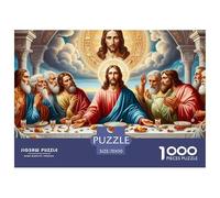Last Supper Religious Art Durable Cardboard Fun Interactive Game, Perfect for Improving Thinking Skills And Concentration 70x50cm/1000pcs