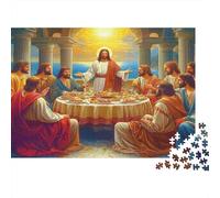 Last Supper Religious Scene 1000 Piece Jigsaw Puzzle Paper for Adults Night Event Relaxation Home Gift 38x26cm/1000pcs