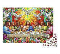 Last Supper Scene 1000pc Jigsaw Puzzle Impossible Difficult Mind Relaxation Puzzle Wall Decor Cardboard 52x38cm/1000pcs