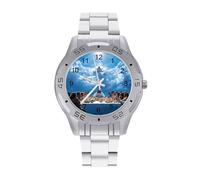 Last Supper Vintage Wrist Watches Men's Classic Business Watch Casual Stainless Steel Band for Boyfriend Father