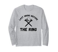 Last Swing Before The Ring Golf Bachelor Party Golf Ball Long Sleeve T-Shirt