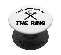 Last swing before the ring golf bachelor party golf ball PopSockets Adhesive PopGrip