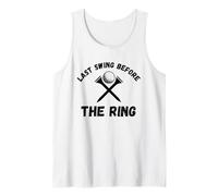 Last Swing Before The Ring Golf Bachelor Party Golf Ball Tank Top