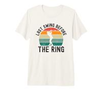 Last Swing Before The Ring Golf Bachelor Party Golf Retro Premium T-Shirt