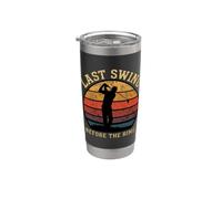 Last Swing Before the Ring Golf Sunset Man Silhouette Fun Stainless Steel Insulated Tumbler