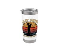 Last Swing Before the Ring Golf Sunset Man Silhouette Fun Stainless Steel Insulated Tumbler