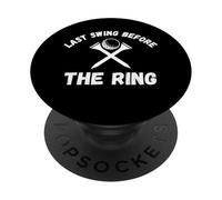 Last swing before the ring golfing bachelor party golf ball PopSockets Adhesive PopGrip