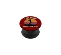 Last Swing Before the Ring Women Golf Sunset Silhouette PopSockets Adhesive PopGrip