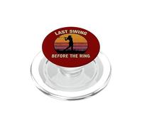 Last Swing Before the Ring Women Golf Sunset Silhouette PopSockets PopGrip for MagSafe