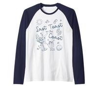 Last Toast On The Coast 2026 Beach Bachelorette Team Bride Raglan Baseball Tee