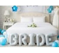 Last Toast on the Coast Bachelorette Decorations Blue bridal shower Balloon Garland Kit with Backdrop Huge 40 inch BRIDE letter Diamond Ring balloons for Hen Party Wedding Engagement supplies