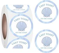 Last Toast on The Coast Thank You Stickers 2 Inch