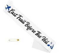 Last Trail Before The Veil Bachelorette Sash - Mountain Wedding Bridal Shower Bunting Sash, Hiking Camp Bachelorette Party Decorations Supplies