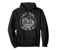 Last Trail Before The Veil Camping Bachelorette Pullover Hoodie