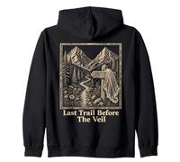 Last Trail Before The Veil Hiking Bachelorette Zip Hoodie