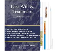 Last Will and Testament Kit 2026 UK - Will Writing Kit - Legally Valid 8-in-1 DIY Legal Pack with Testament Template, Simple Form, Guides & Wills Kits UK 2026 - for England and Wales