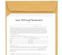 Last Will and Testament Kit - 3 Blank Legal Will Forms with Instructions & Envelopes, DIY Estate Planning Will Kit for Adults, Simple End of Life Planning Documents