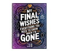 Last Will Organizer - End of Life Planner Notebook,Death Planner Organizer,For Women Men Senior Patients Parents Caregivers Writers Memory Writers