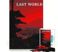 Last World︰ Japanese Pagoda And Mountain Jigsaw Puzzles 1000 Pieces for Adults Creative Play Sharp Detail Real Challenge Home Art (38x52cm)