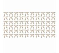 Lastdaytime Assorted Colour Fabric Bow Set of 60 for Present Wrapping, Wedding, Birthday, Party and Christmas Table Decoration(Meters white)