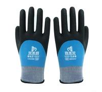 Lastdaytime Blue Insulating Gloves for Electricians - 400V Voltage Resistant Rubber Work Gloves with Touch Screen Compatibility for Maintenance Projects