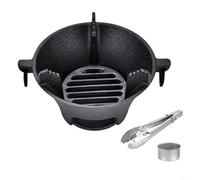 Lastdaytime Carbon Furnace,Cooktop with 1 Clip and 2 Cup,Cast Iron Charcoal Stove, Barbecue Grill Grill Oven for Indoor Outdoor Camping Picnic Party, Keep the Original Flavor of Charcoal Grill(19.5cm)