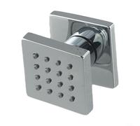 Lastdaytime Chrome Shower Body Spray Jets, Square Solid Brass Massage Jet with Multi Directional Spray, Easy to Install(G1/2)