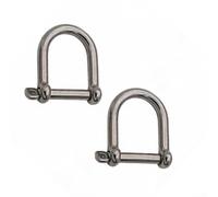 Lastdaytime D-Type Rigging Shackle 304 Stainless Steel For Towing | Marine-grade 304 Stainless Steel, Rust Resistant For Saltwater, M4-M10 Sizes, Secure Truck Trailer Fixing, Pack Of 2(A)