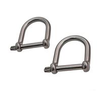 Lastdaytime D-Type Rigging Shackle 304 Stainless Steel For Towing | Marine-grade 304 Stainless Steel, Rust Resistant For Saltwater, M4-M10 Sizes, Secure Truck Trailer Fixing, Pack Of 2(D)