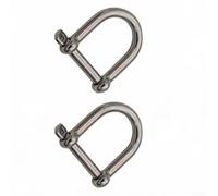 Lastdaytime D-Type Rigging Shackle 304 Stainless Steel For Towing | Marine-grade 304 Stainless Steel, Rust Resistant For Saltwater, M4-M10 Sizes, Secure Truck Trailer Fixing, Pack Of 2(B)
