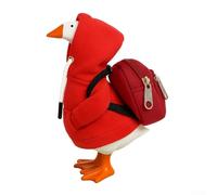 Lastdaytime Desk Goose Back to School Costume Set with Hoodie and Mini Backpack Including Two Usable Pockets, Fits Most 7 Inch Goose Figurines (green)