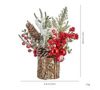 Lastdaytime DIY Desktop Christmas Tree With Realistic PE Bark, For Holiday Decorating On Various Indoor S, Easy To Assemble And Personalize(D)