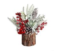 Lastdaytime DIY Desktop Christmas Tree With Realistic PE Bark, For Holiday Decorating On Various Indoor S, Easy To Assemble And Personalize(A)