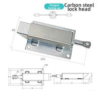 Lastdaytime Heavy Duty Collision Latch with Anti Shake Design, Galvanized Door Tongue for Modified Cars and Fire Engines(C)