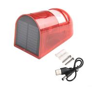 Lastdaytime Motion Detector Alarm, Solar Security Light, Red, IP65 Waterproof, 8M Range, 110dB Alarm, 1000m Flash, Solar Powered, Outdoor Security, Intruder Deterrence