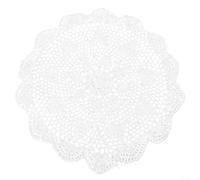 Lastdaytime Round Lace Tablecloth, Vintage Crochet Doily, Cotton Handmade Hollow Out Mat for Home Decoration(60cm White)