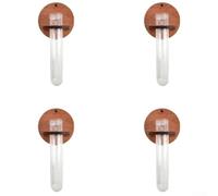 Lastdaytime Set Of 4 Wooden Wall Mounted Plant Racks With Transparent Test Tubes For Displaying Air Plants And Small Cuttings, Home Decoration